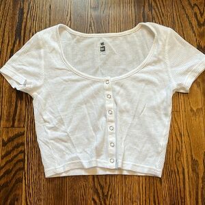 white button down t-shirt